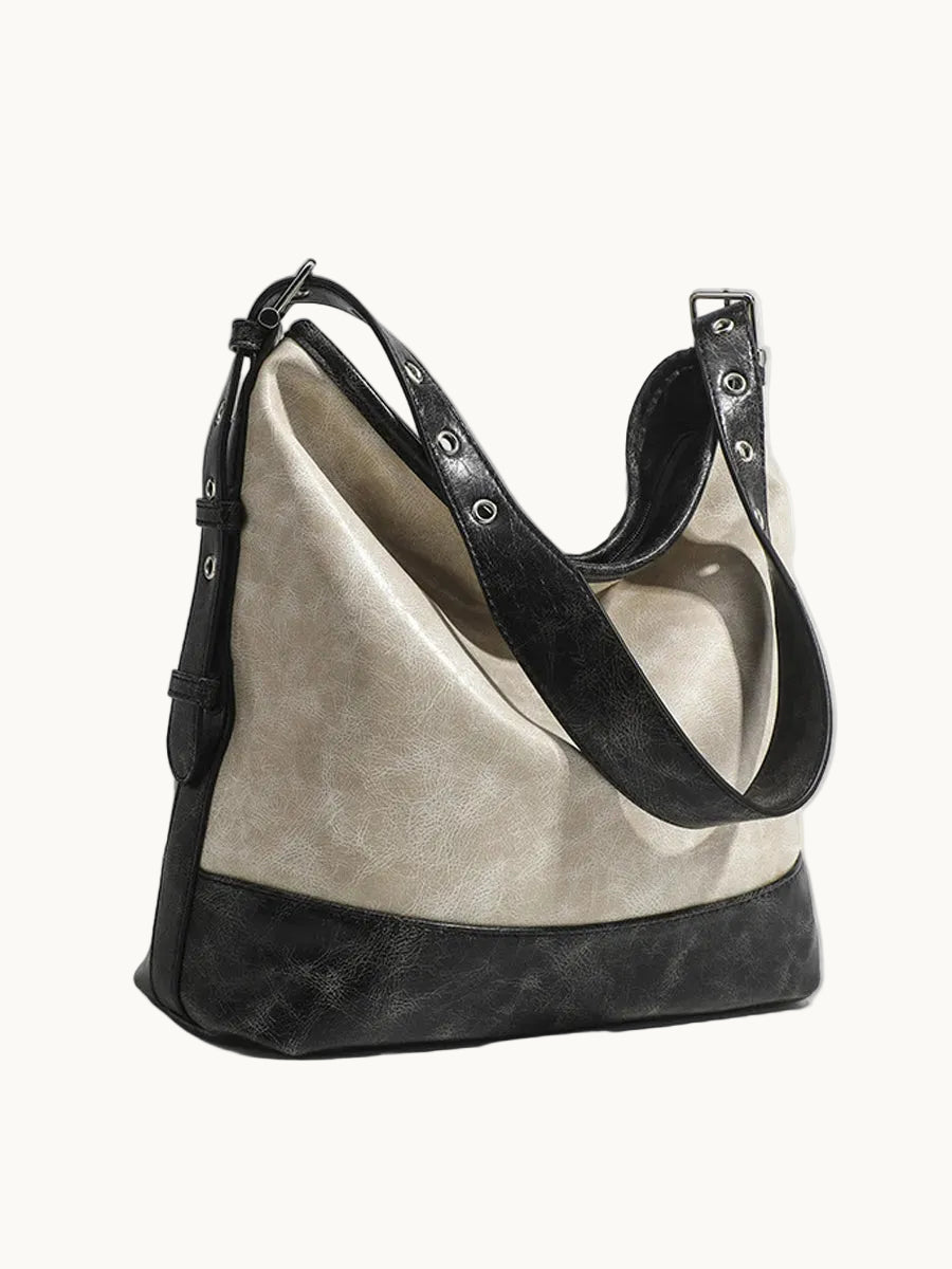 Handbag | Color-Block Design with Spacious Compartment | Stylish Accessory for Daily Use 0