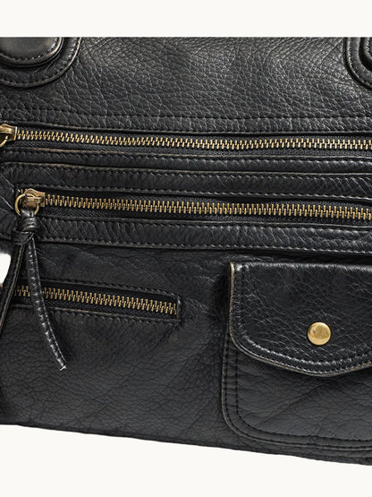 Handbag | Distressed Leather Multi-Pocket Design | Stylish Everyday Accessory 5