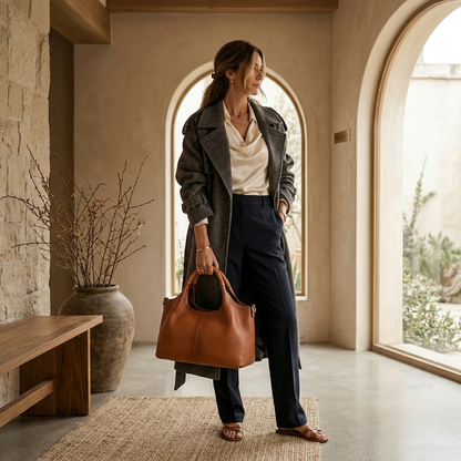 Leather Handbag | Spacious Genuine Leather Design | Versatile Everyday Accessory
